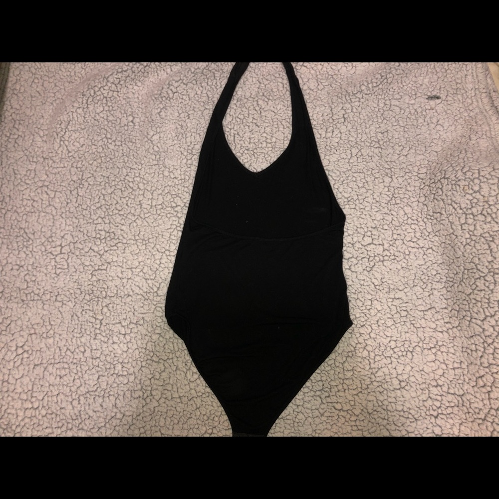Black Halter Bodysuit